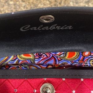 CALABRIA # 2.00 READING GLASSES BRIGHT PAISLEY ARMS & RED FRONT
